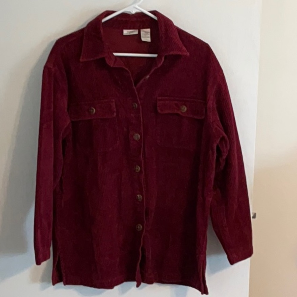 Summit Hill Women’s Size M Burgundy Corduroy Shacket/Jacket
